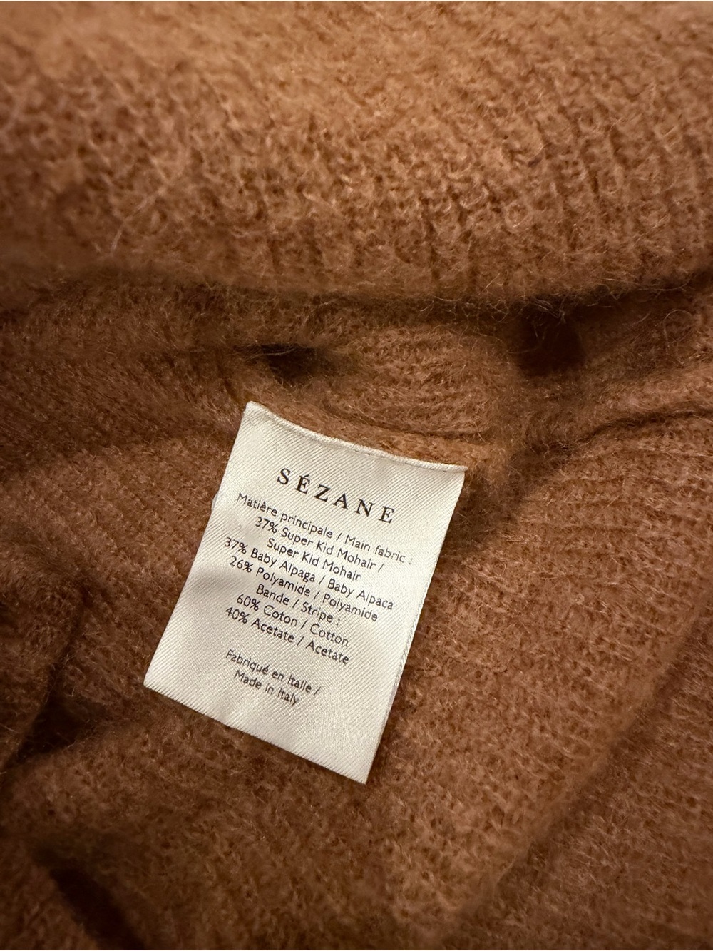 Sezane Gaspard Size M in Camel - Picture 6 of 9